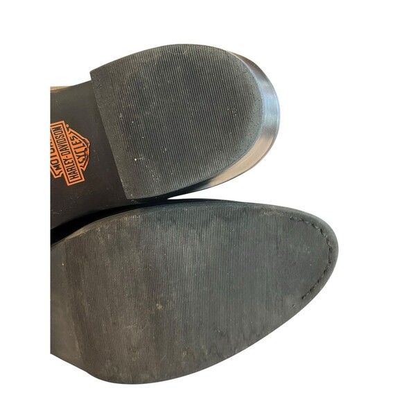 Harley Davidson Boots Leather Cowboy Western Mens Sz 9 WIDE  Black - Picture 10 of 14